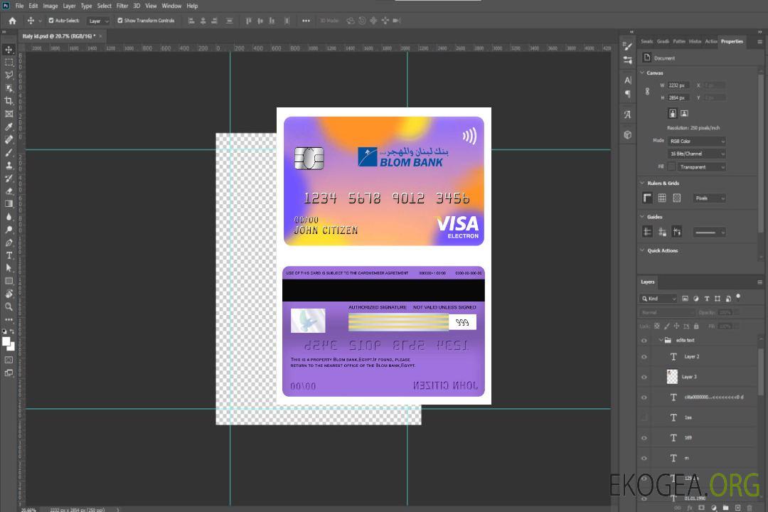 Carte électronique visa bancaire Egypte Blom template Carte électronique visa bancaire Egypte Blom template